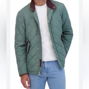 Robert Graham NWT size small mens quilted water repellent color is forest jacket